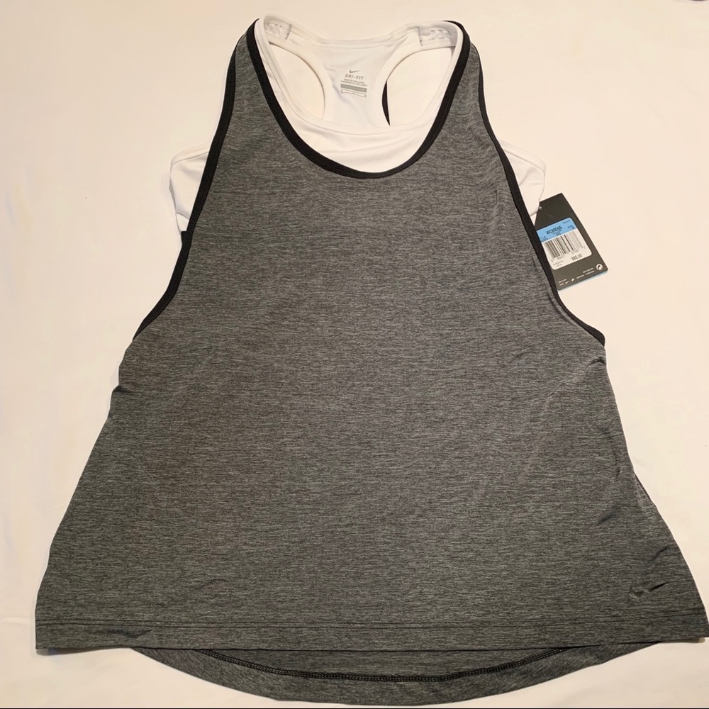 Nike Gray Workout Tank with Built in Sports Bra